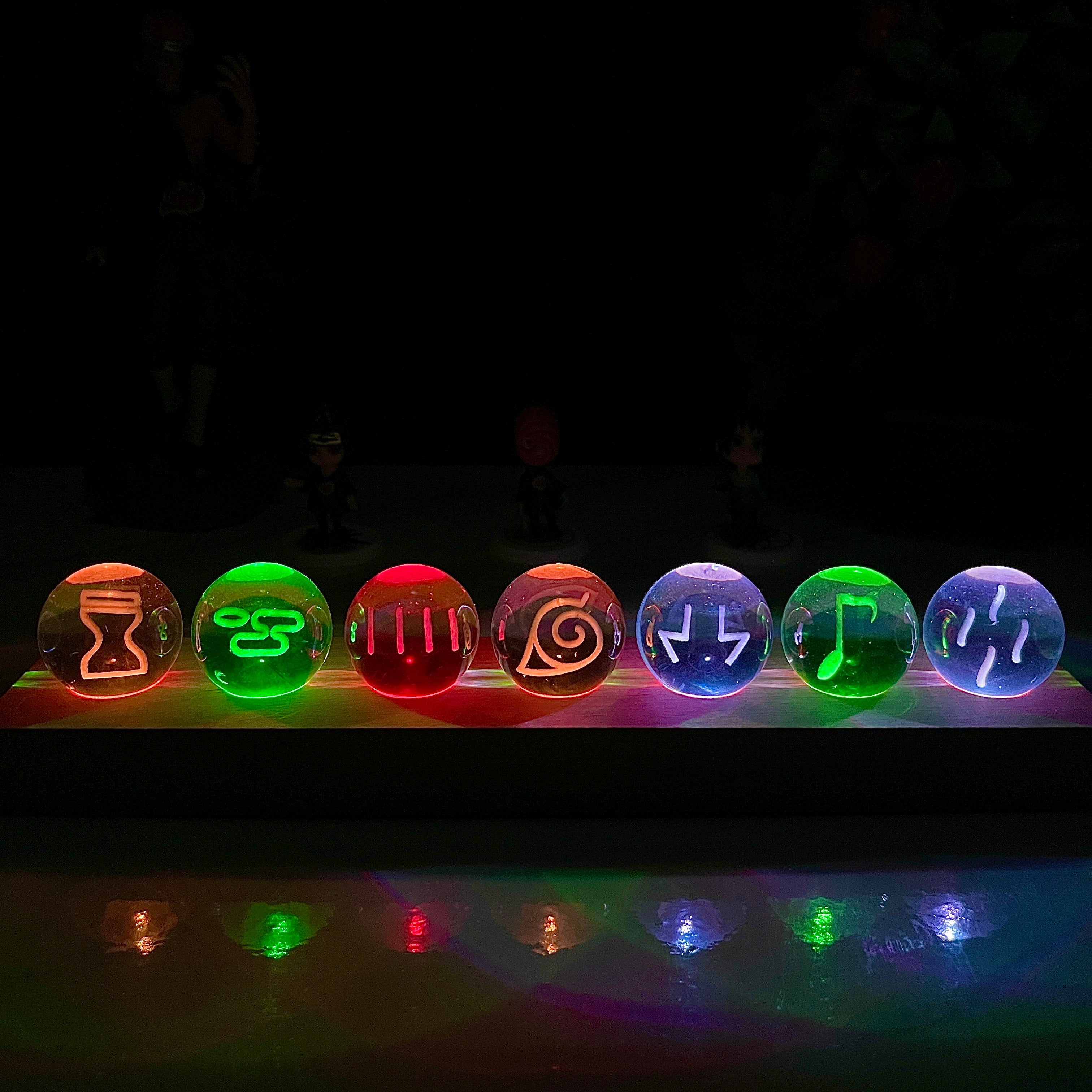 NINSHU ORBS - Glowing Naruto chakra Orbs Collection Display 